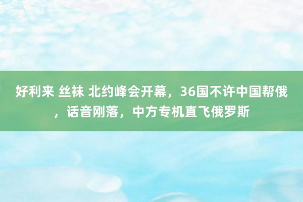 好利来 丝袜 北约峰会开幕，36国不许中国帮俄，话音刚落，中方专机直飞俄罗斯